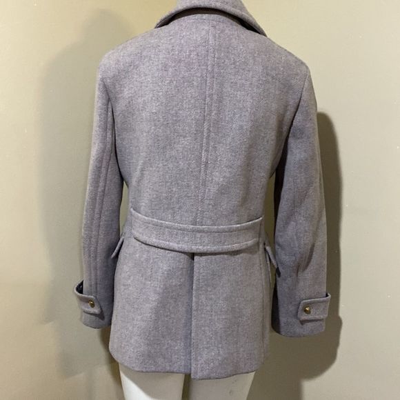 J. Crew Gray Pea Coat with Gold Buttons - Picture 5 of 9